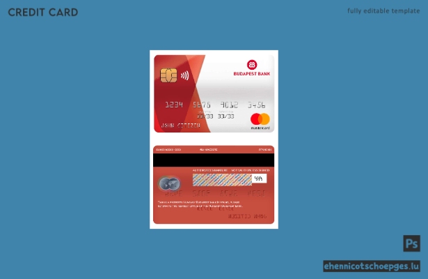 Beispielvorschau der Budapest Bank Mastercard in Ungarn